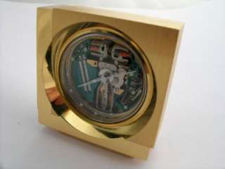 Miniature bulova accutron spaceview clock  
