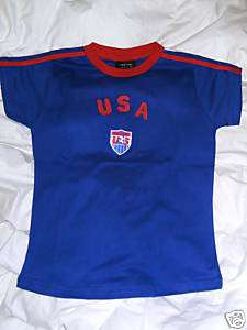 womens U.S.A blue tight fit soccer shirt SIZES S,M,L  