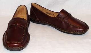 Womens Born Hearth Brown Leather Loafers Boat Shoes Size 7, 7.5, 8, 8 