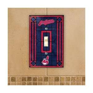  Cleveland Indians Art Glass Lightswitch Cover: Sports 