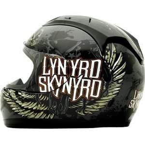   LYNYRD SYNYRD Wing Full Face Helmet X Large  Black: Automotive