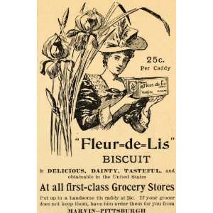   Ad Fleur de Lis Flower Biscuit Cookie Pittsburgh   Original Print Ad