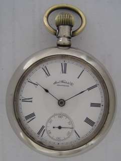GOLIATH Waltham Bartlett 1887 USA Hi Grade 15J. Pocket Watch Perfect 