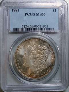 1881 MORGAN DOLLAR PCGS MS 66  