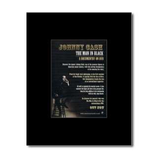 JOHNNY CASH   Walk The Line   Black Matted Mini Poster  
