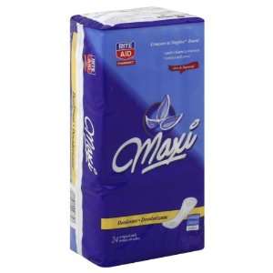  Rite Aid Maxi Pads, Medium, Deodorant, 24 ct Health 