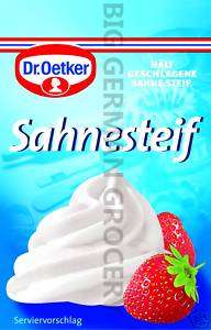 DR. OETKER   Whip It whipped cream stiffener   German  