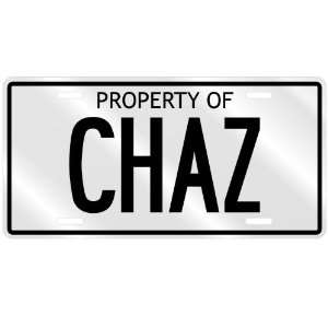  NEW  PROPERTY OF CHAZ  LICENSE PLATE SIGN NAME: Home 
