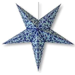  Tribal Print 5 Point Paper Star Lantern with 12 White 