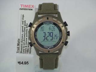 T49846 Timex Expedition Mens Trail Mate INDIGLO Green Nylon Leather 