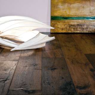   16” Hand Scraped Carbonized Seine White Oak Hardwood Flooring  