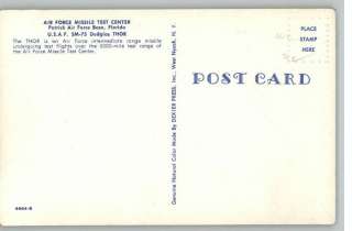 Postcard Thor Missile Patrick Air Force Base,Florida/FL  
