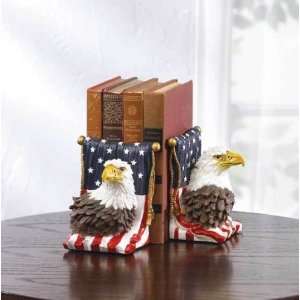   Highly Detailed Alabastrite American Eagle Bookends: Kitchen & Dining