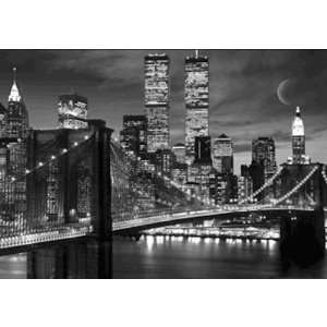   New York City Poster 3D Lenticular Bridge Night 44013