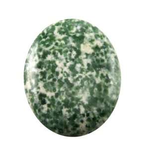  18x13mm Green Spot Agate Oval Cabochon   Pack Of 1: Arts 