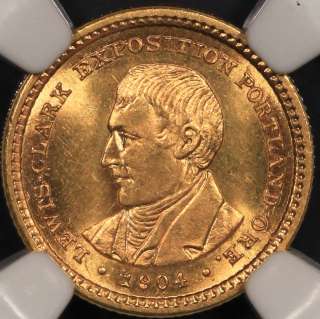 1904 Lewis & Clark Commemorative Gold Dollar NGC MS 64 Expo $1  