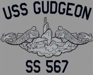 US Navy USS Gudgeon SS 567 Submarine T Shirt  