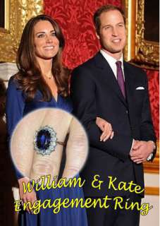 New Prince William Kate M Royal Engagement Ring Blue  