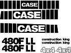480F LL New Case Loader Backhoe Whole Machine Decal Set Construction 