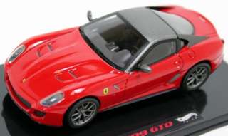 Ferrari 599 GTO in Red w/ Grey Top 1:43 Scale Diecast Car Hot Wheels 