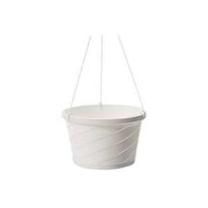  12PK EURO HANGING BASKET, Color WHITE; Size 10 INCH 