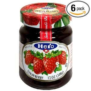 Hero Strawberry Preserves, 12 Ounce Jars Grocery & Gourmet Food