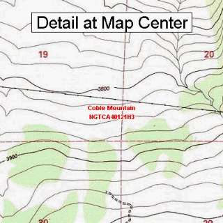 USGS Topographic Quadrangle Map   Coble Mountain, California (Folded 