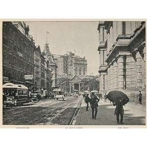  1893 Print Newspaper Row St. Pauls New York City Street 