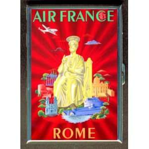 AIR FRANCE ROME TRAVEL POSTER ID CIGARETTE CASE WALLET