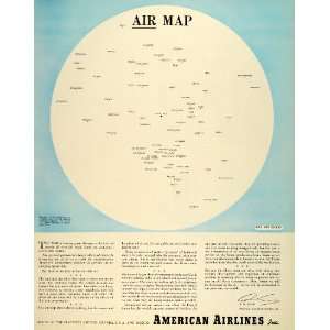  1943 Ad American Airlines Commercial Passenger Air Travel 