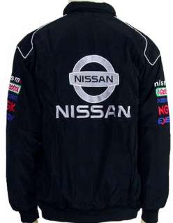 NISSAN Sport Motor Racing Team Jackets Coat Black Sz XL  