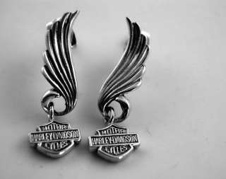 Harley Davidson winged sterling earrings MOD HDE0270 NR  