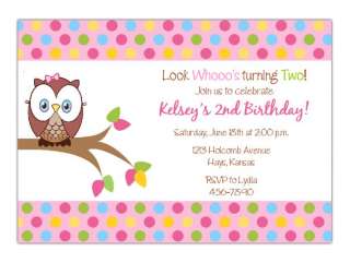 owl look whoo s turning one birthday party invitation 1 personalized 
