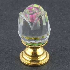  Rainbow Crystal Rose Prism Knob 3/4