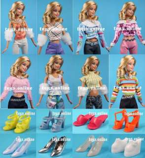Wholesale 8 Fashion Sets 8 Shoes For Barbie Dress Party  