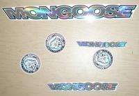 SET OF MONGOOSE REFLECTIVE BICYCLE DECALS PART 714  