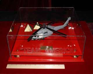 TEAM AMERICA Helicopter Prop Signed TREY PARKER, DVD, COA UACC, CASE 