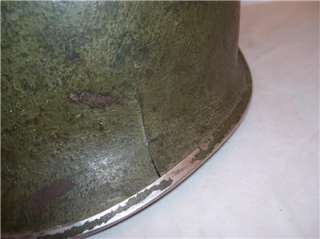   COMBAT HELMET FRONT SEAM FIXED BAIL w/ LINER & CHINSTRAP CAPTAIN IDd
