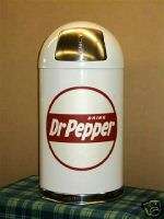 DR. PEPPER TRASH CAN NEW RECEPTACLE WHITE FREE SHIP*  