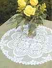 Heritage Lace White Tea Rose Doily 15  