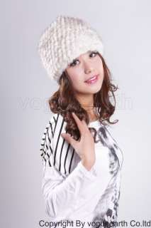 508 new real knitted mink fur 3 color hat /caps  