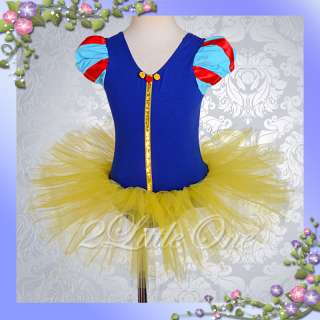 Snow White Girl Ballet Tutu Dance Costume Dress Sz 7 8  