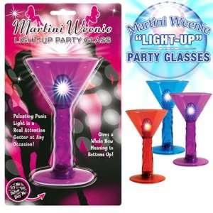  Martini Weenie Light Up Party Glass Purple: Health 