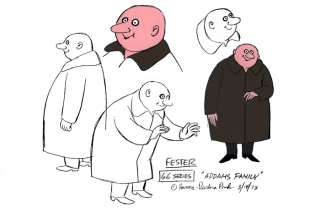 Addams Family UNCLE FESTER MODEL SHEET HB Cartoon  