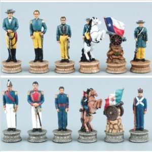  Battle of Alamo Theme Chessmen Toys & Games