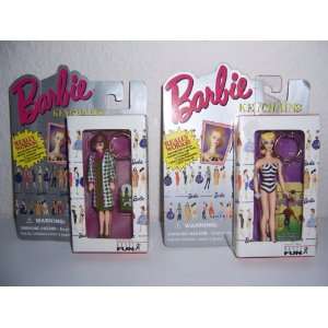  Vintage Barbie Collectible Keychains: Set of 2 Original Barbie 
