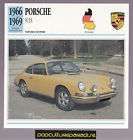1966 1969 PORSCHE 911S Car ATLAS FRENCH SPEC PHOTO CARD