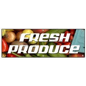  72 FRESH PRODUCE Outdoor Vinyl Banner stand farmers 