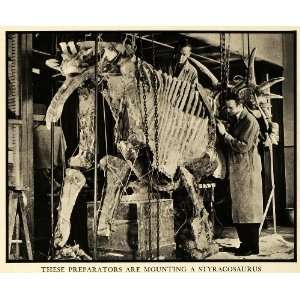  1937 Print Styracosaurus Natural Museum History New York 