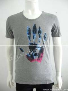 Vivian Westwood Men Hand Print T shirt Grey sz L  